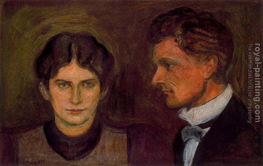 Edvard Munch : Portrait of Aase and Harald Norregaard